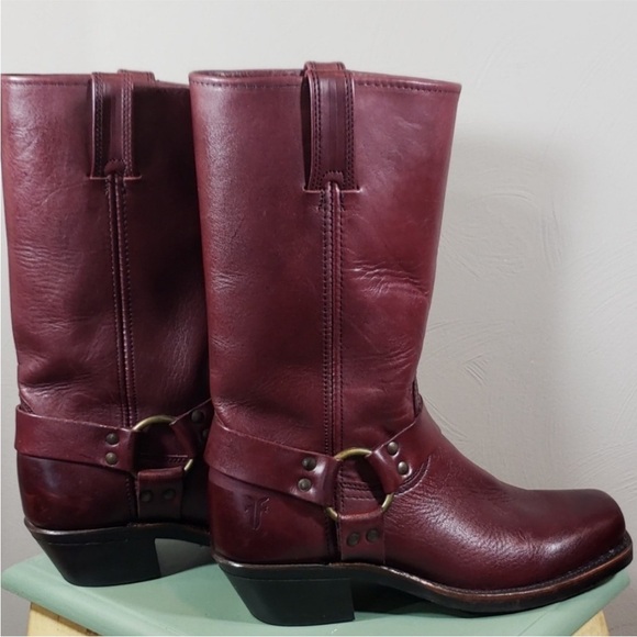 Frye Shoes - FRYE red harness boots 12R rare color size 8